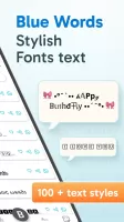 Blue Words, Stylish Fonts text