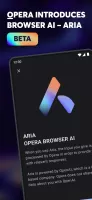 Opera browser beta with AI