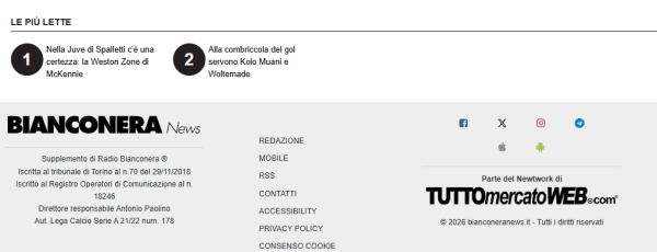Bianconera News