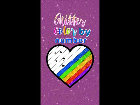 Glitter Color Adult Coloring Book By Number