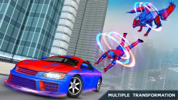 Police Dragon Robot Car Games