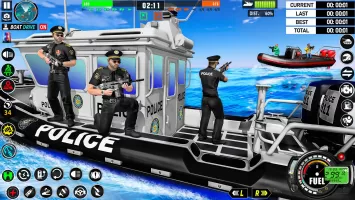 Police Boat Chase Crime Games