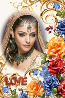 Rose Flower  Photo Frame