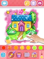 Glitter House coloring for kid