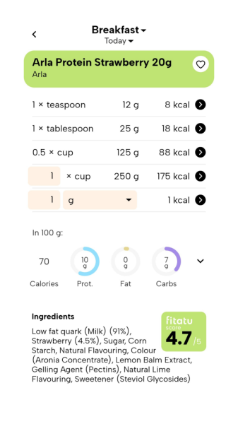 Fitatu Calorie Counter & Diet
