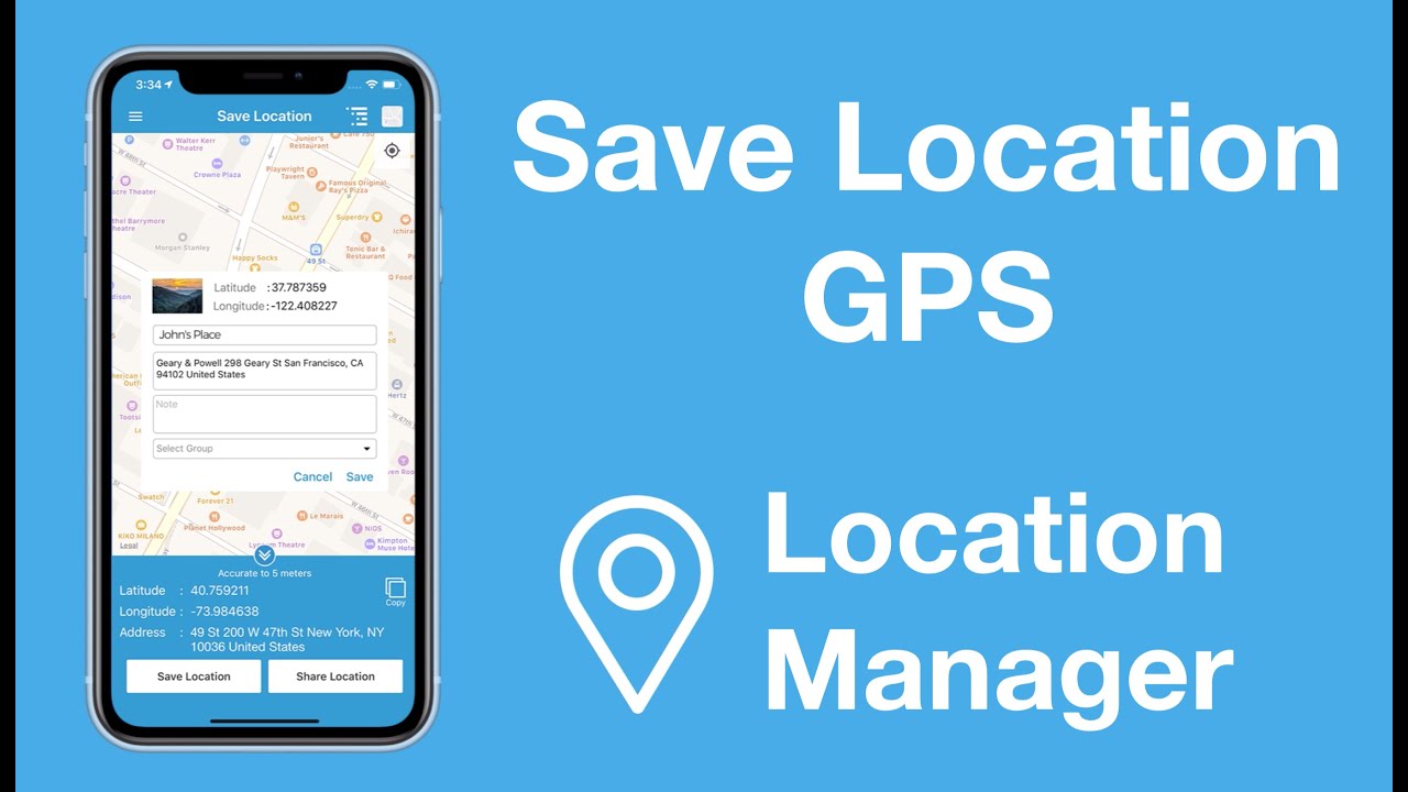 Save Location : How to save locations ? (Save Location GPS App)