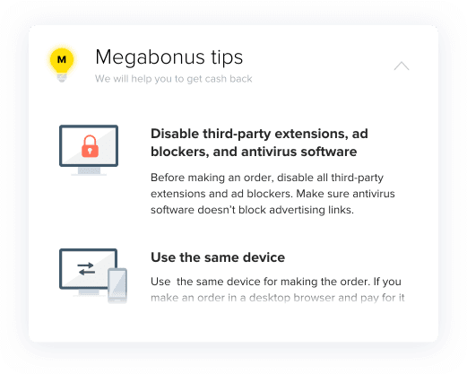 Cashback service Megabonus