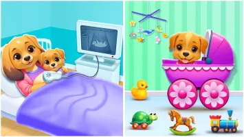 newborn babyshower - dog game