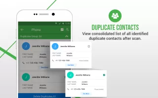 Duplicate Contacts Fixer