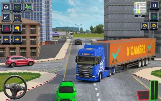 US Truck Driving Transport 3D