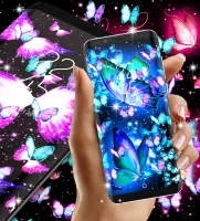 Neon butterfly glow wallpapers