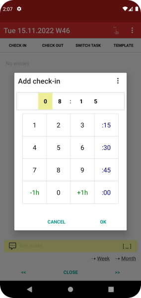 Time Recording - Timesheet App