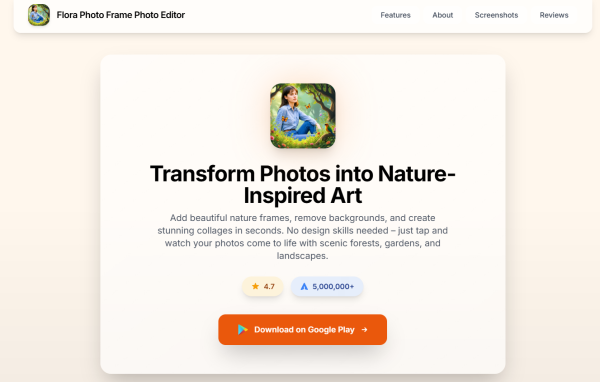 Flora Photo Frame Photo Editor