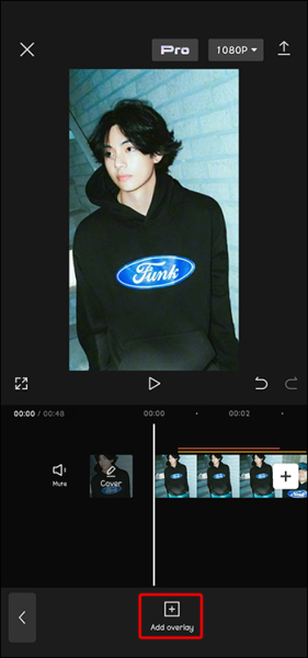 How to add an overlay in CapCut to track a moving body?