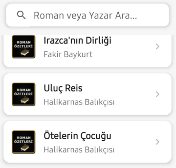 Roman Özetleri
