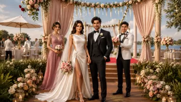 Newlywed Happy Couple Family