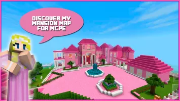 Pink princess house Map MCPE