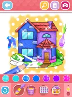 Glitter House coloring for kid