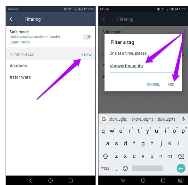 How to block tags and filter posts on Tumblr?