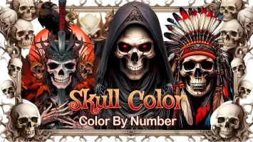 Skull Color, Color by Number