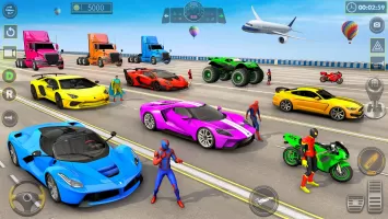 Superhero Game: Ramp Car Stunt