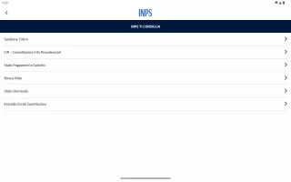 INPS Mobile per Tablet