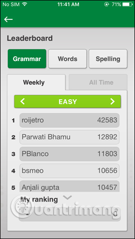 Johnny Grammar’s Word Challenge