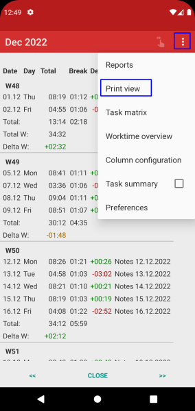 Time Recording - Timesheet App