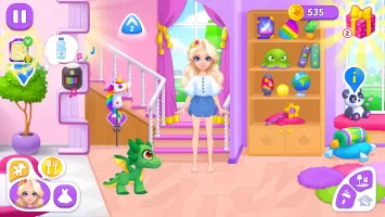 Princess girl paper House game
