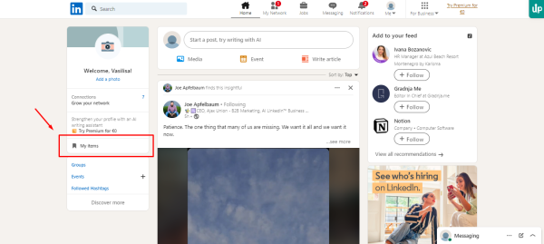 How to Find Saved Posts on LinkedIn?