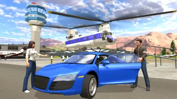 Helicopter Flying Car Driving