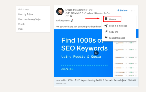 How to Find Saved Posts on LinkedIn?