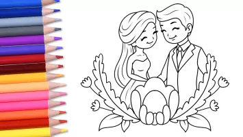 Princess Wedding Coloring Game