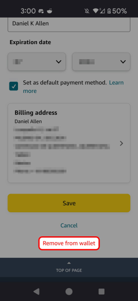 How to delete a credit or debit card from your Amazon account？