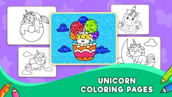 Unicorn Glitter Coloring Book