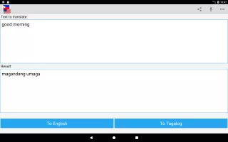 Tagalog English Translator