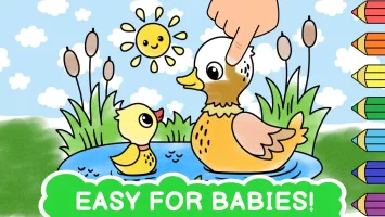 Easy coloring book for kids