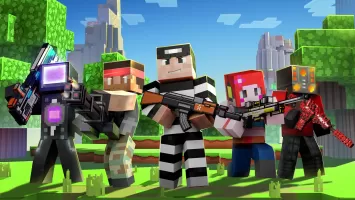 Cops N Robbers:Pixel Craft Gun