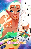 Princess Color by Number Game