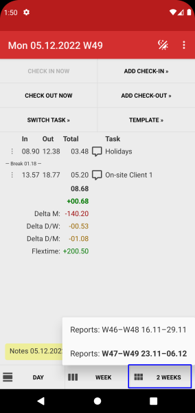 Time Recording - Timesheet App