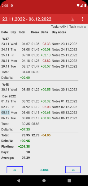 Time Recording - Timesheet App