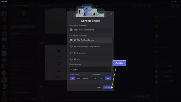 How to stream the content of Amazon Prime on Discord?