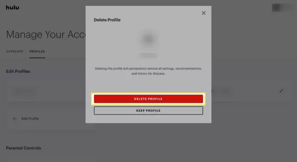How to Delete a Profile on Hulu?