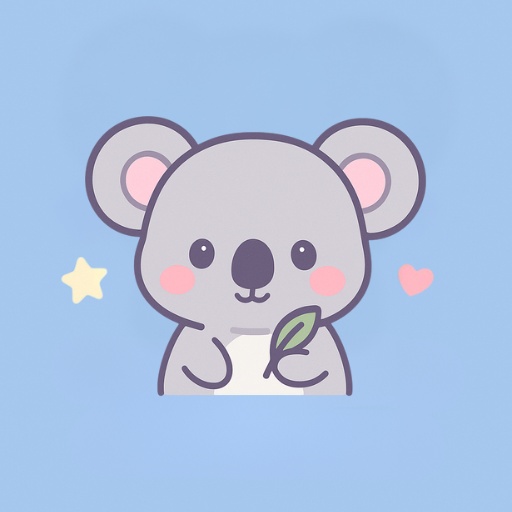 Cute Blue Koala Wallpaper HD