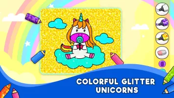 Unicorn Glitter Coloring Book