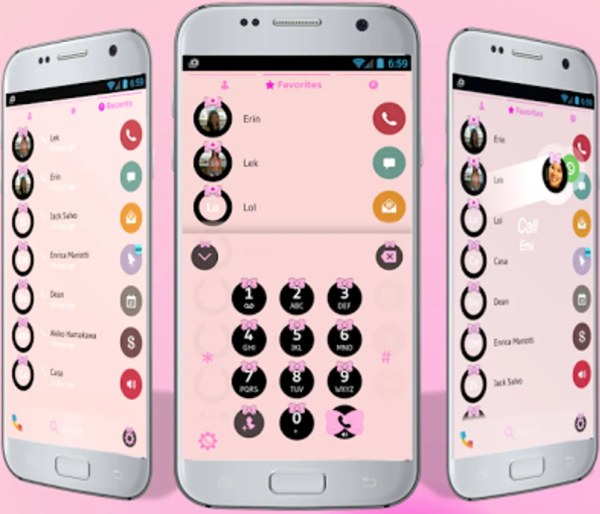 Theme Dialer Ribbon Pink