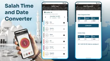 Qibla Compass with Salah Time