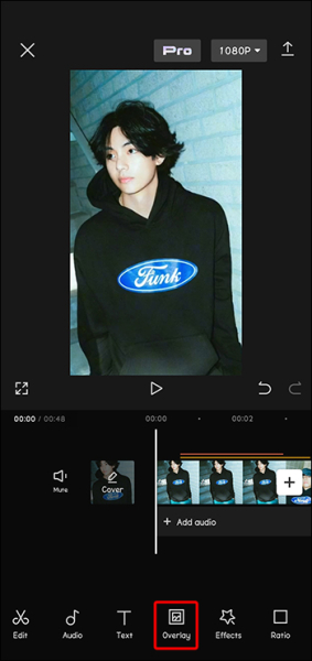 How to add an overlay in CapCut to track a moving body?