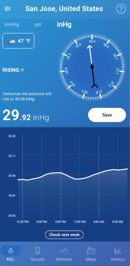 My Barometer and Altimeter