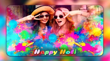 Happy Holi Photo Frame 2025